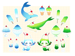 소다인어&고래 | 굿노트용 스티커