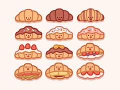 [멤버십 100명 이벤트] 크로와아상 스티커 한정 배포