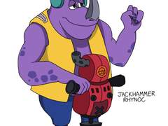 스파이로 더 드래곤 시리즈의 Jackhammer Rhynoc