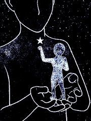 어둠의 밤 속 흐려진 별에게