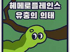 헤메로플레인스 유충의 의태