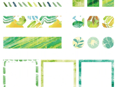 그린 패턴 스티커