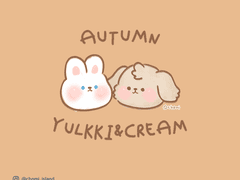 CHOMI│apk 가을날 율끼와 크림 카카오톡 테마 - 안드로이드