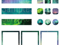 오로라 텍스처 스티커