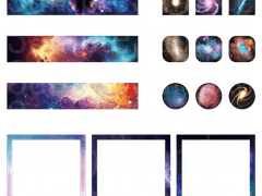 성운 텍스처 스티커