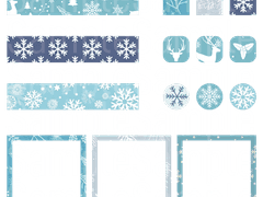 겨울 패턴 스티커 (1)