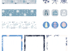 겨울 패턴 스티커 (2)
