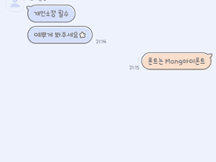 아이폰 카카오톡 테마 - 하늘 살구 콩