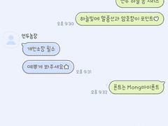 안드로이드 카카오톡 테마 - 하늘 라임 콩