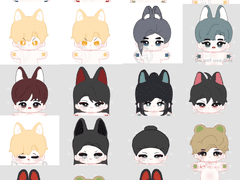 솜상인 솜인형 도안 커미션 (10/5cm)