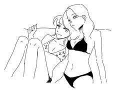 너토밤 뇨타 수영복 낙서