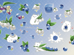 [굿노트] 블루베리 스티커