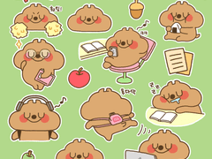 [굿노트 스티커 무료공유] 콩닥이 가을 굿노트 스티커 무료 공유