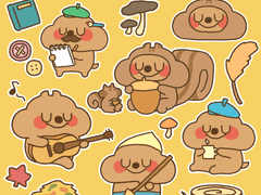 [굿노트 스티커 무료공유] 콩닥이 가을 굿노트 스티커2 무료공유