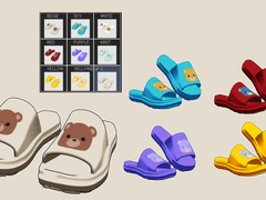 ★3D 곰돌이 슬리퍼[배포포함]