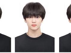 엔시티 지성 검은 티 증명사진 도안