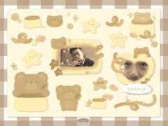 굿노트 ꒰ 푸딩맛 곰돌이 스티커 ꒱ *˚