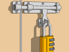 [무료 소재] 번호 자물쇠, 빗장