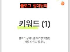 블로그 상위노출의 핵심 ① 키워드 (1)