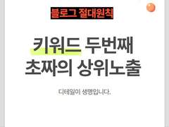 블로그 상위노출의 핵심 ① 키워드 (2) - 초짜의 상위노출 방법