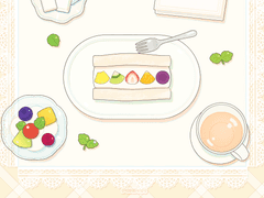 [무료 배포] 폼팜과일샌드🍓🥝 ver.1 컴퓨터 배경 화면+아이콘