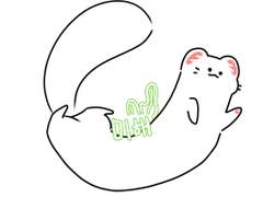 하트 발바닥 백아 키링 도안