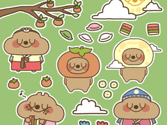 [굿노트스티커 무료공유] 콩닥이 추석 굿노트스티커 무료공유