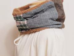 핸드메이드 루즈핏 패치워크 넥워머