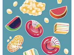 [굿노트 스티커] 알록달록 명절과자 스티커