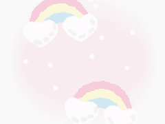 분홍무지개 똥글 카톡 테마 [ios/and]