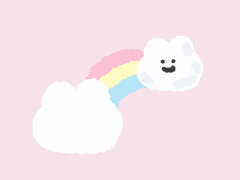 무지개 토끼 카톡 테마 [ios/and]