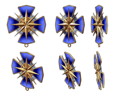 3D 로판풍 훈장 브로치(라인)