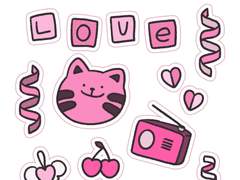 9월 PINK 핑크 굿노트 스티커