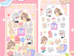 자유형 무테 씰스티커 커미션 (외주 가능)