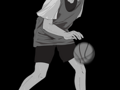 연습하는 중학생 한나 한장