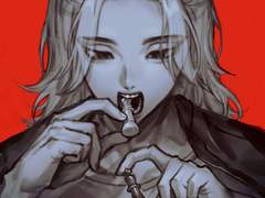 오마카세 흑백 낙서 커미션