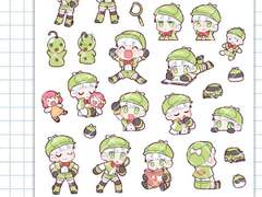 또봇 D 의인화 스티커 도안 유료 배포