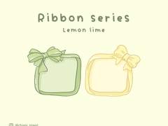 CHOMI│ios 레몬 라임 리본 카카오톡 테마 - 아이폰