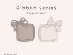 CHOMI│apk 베이지 브라운 리본 카카오톡 테마 - 안드로이드