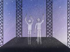 가로등과 별은 서로를 동경한다.