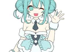 샤브샤브 미쿠 흰토끼 색칠놀이