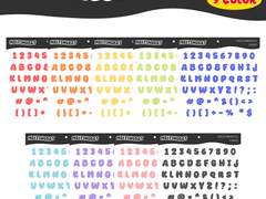 [굿노트] 흐물흐물 멜팅벳 | 알파벳, 숫자 스티커