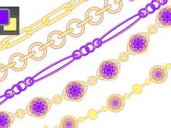 듀얼컬러 체인 악세서리 브러쉬(5종, 클립스튜디오)