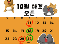 10월 마켓 안내~!