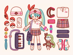 [배포] 에스퍼 미쿠 월페이퍼 & 헤더 & 스티커 & PC 아이콘 세트