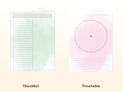 [다이어리] 심플한 다이어리 속지 - Checklist+Timetable