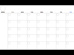 굿노트 심플한 먼슬리, 위클리 템플릿