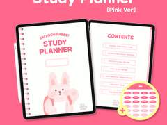 (Pink ver.)만년형 스터디 플래너 💚 디지털 / 굿노트 속지 💚