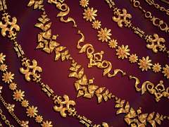 화려한 금속 체인 브러쉬 7종 (금/은)