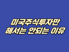 미국주식투자만 해서는 안되는 이유